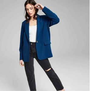 NEW: And Now This Plus Size Oversized Blazer in Ink